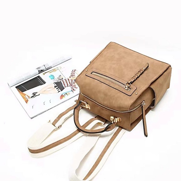 Shein EMERY ROSE Top Handle Zipper Front Functional Backpack - Picture 1 of 9